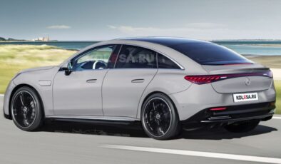 Elektrikli Mercedes C-Serisi kameralara yakalandı