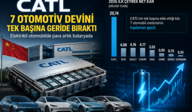 CATL, 7 Çinli otomobil üreticisinden daha fazla kâr etti