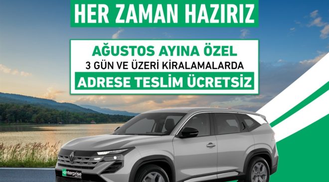Enterprise’tan Renault Boreal Kiralamalarında Ağustos’a Özel Ücretsiz Adrese Teslim Fırsatı!